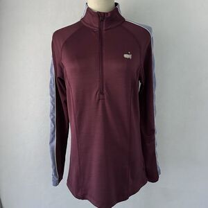 Masters Tech Quarter Zip Womens Small Golf Pullover Burgundy Performance Active